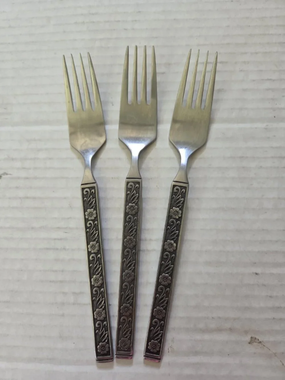 Gold Standard Night Blossom Dinner Forks Set of 3 Japan Flowers